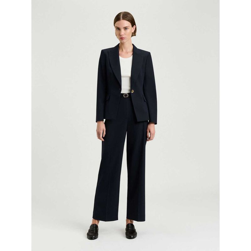 Veronika Maine Stretch Suiting Fitted Blazer image number 3